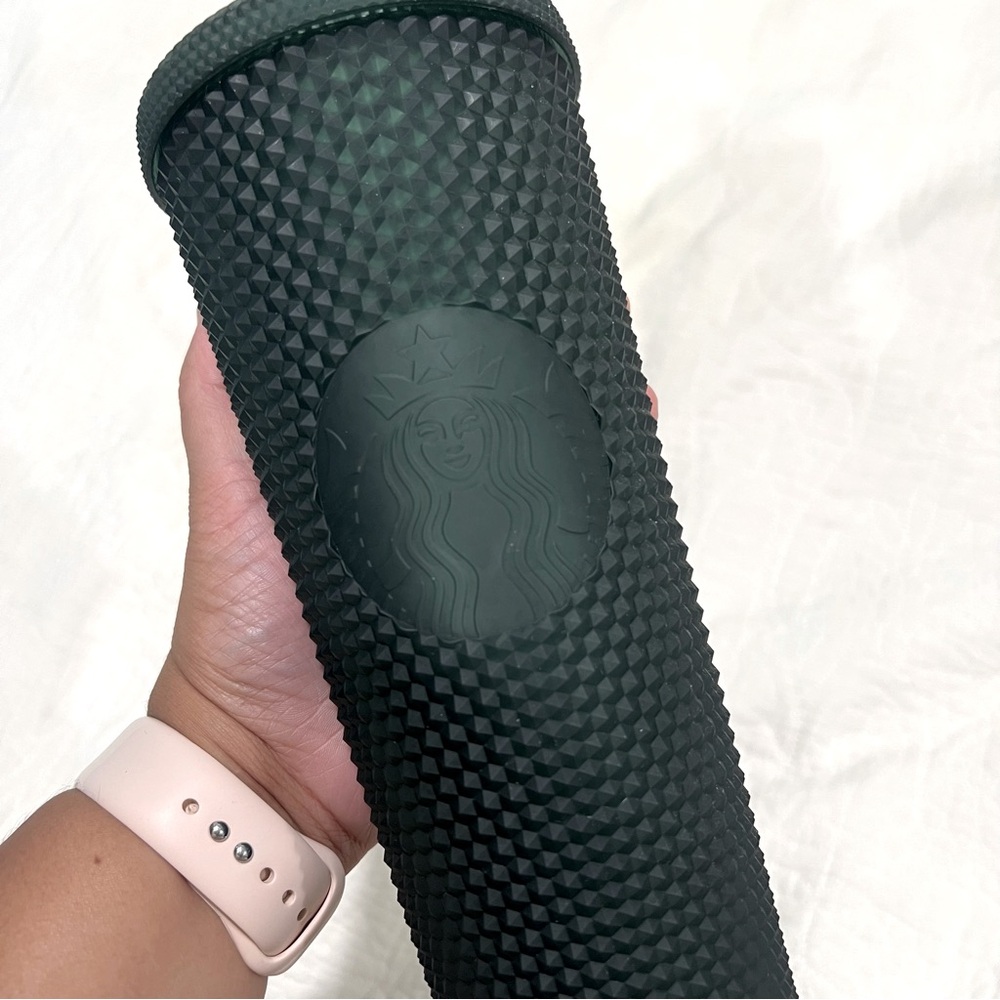 Starbucks 2022 Venti Matte Hunter Green Soft Touch Studded Tumbler cup